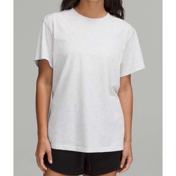 lululemon athletica Tops - LULULEMON Heathered Core Ultra Light Grey All Yours Tee